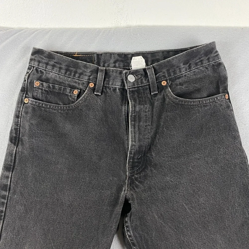 Vintage Levis 517 Bootcut Black Made in USA Denim Jeans 32x31 (Tag 33x32)